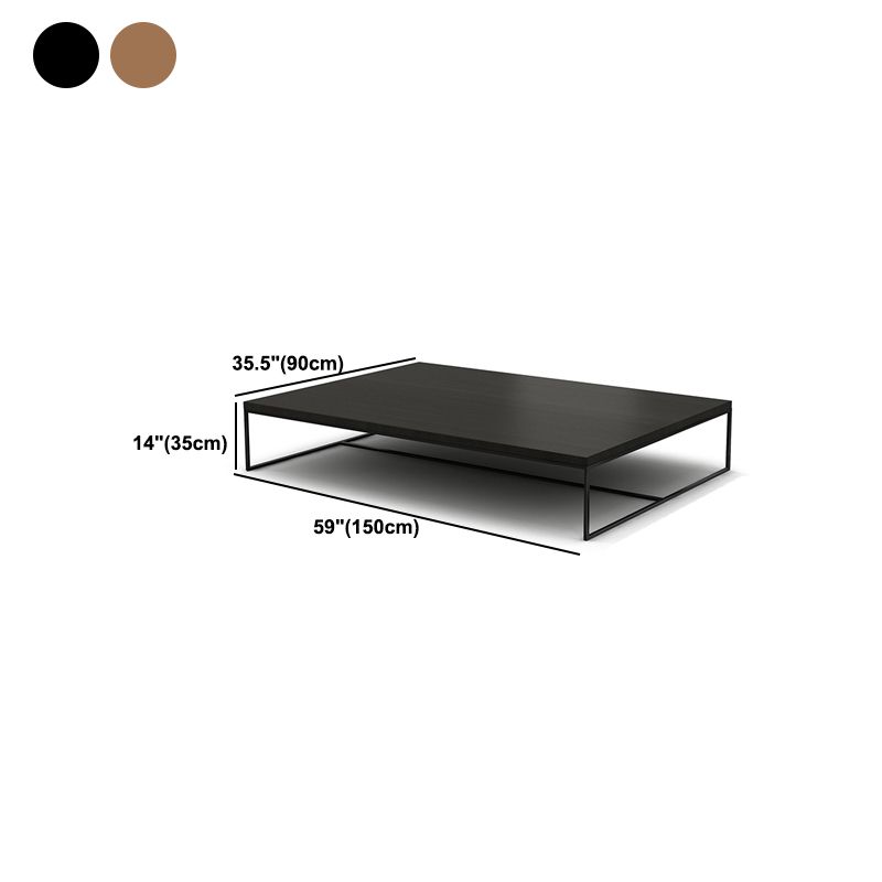 North European Wood Coffee Table Rectangle Frame Cocktail Table
