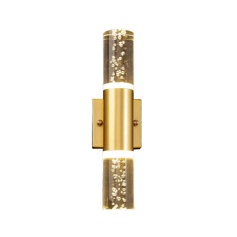 Moderno cilindro in stile di lusso su e giù a parete a led sconce cristallo montato lampada montata per camera da letto