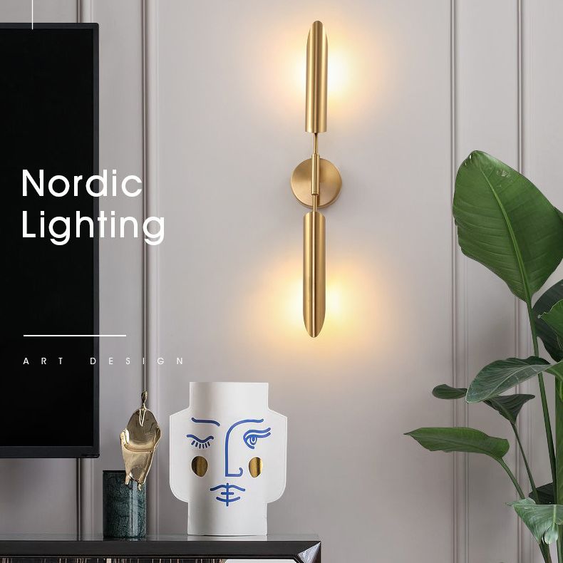 Shaded Wall Lighting Fixture Contemporary Style Metal Bedroom Wall Mounted Light