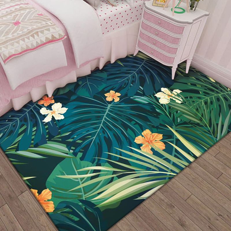 Nordic Bedroom Rug Multi Colored Animal Print Indoor Rug Polypropylene Non-Slip Pet Friendly Carpet