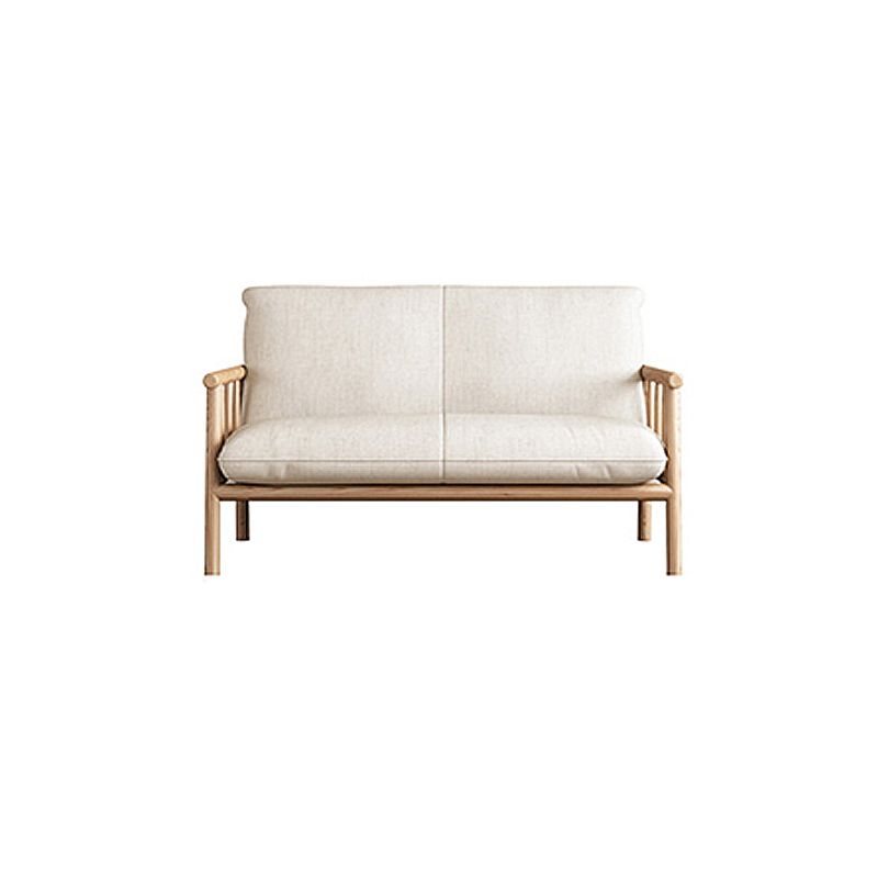 Contemporary Fabric Slipcovered Sofa 30.31" High Solid Wood Sofa