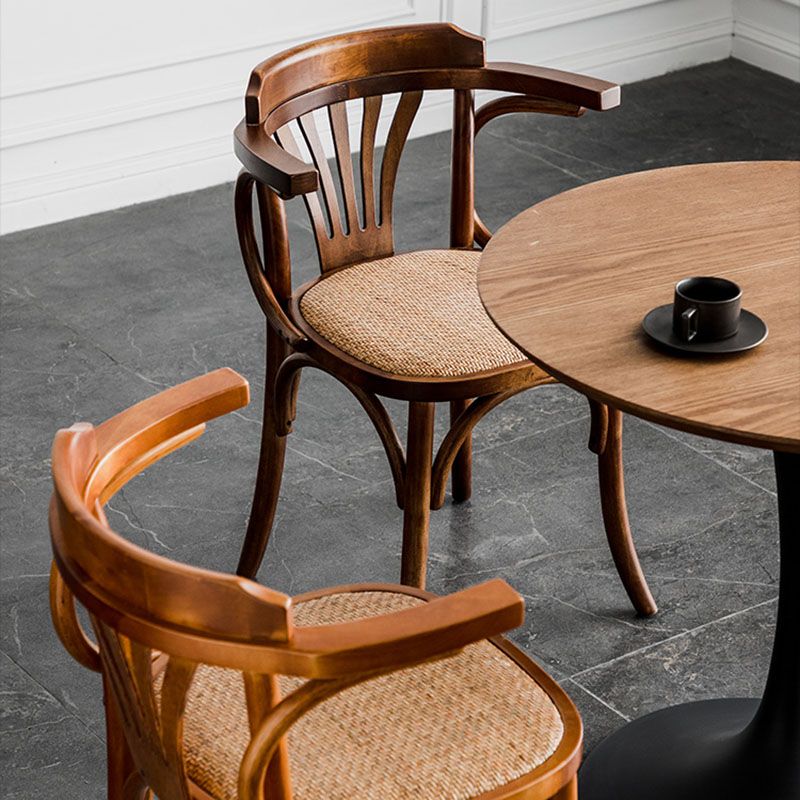 Wood Dining Room Chairs Traditional Style Windsor Back Arm Chair