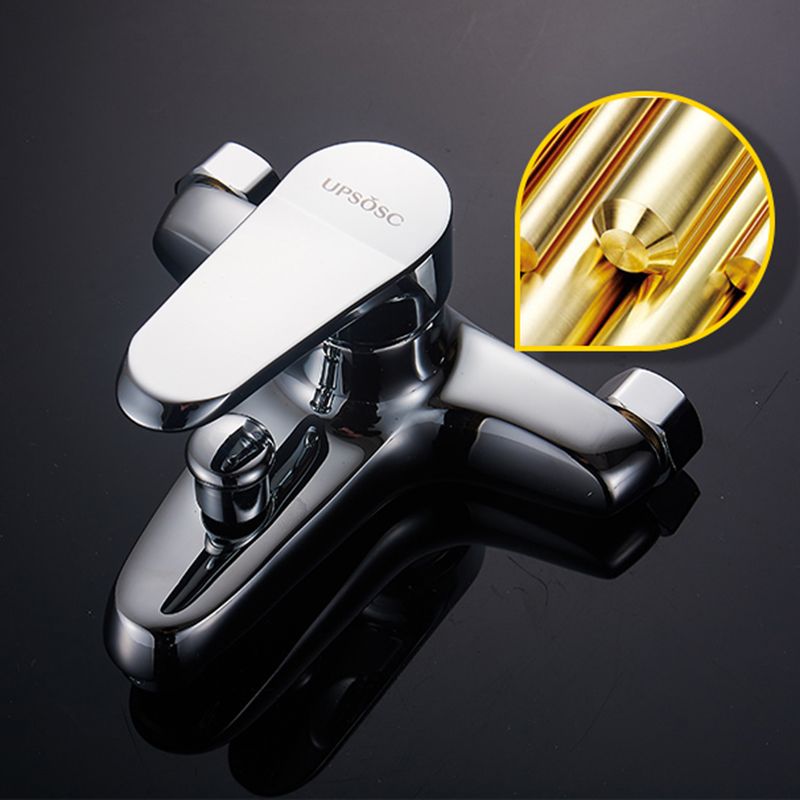 Tradition Fixed Bathtub Faucet Wall Mount Lever Handle Tub Faucet