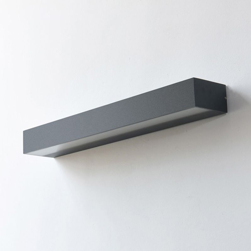 Modern Black Wall Lamp LED Wall Mount Lamp with Glass Shade for Garden