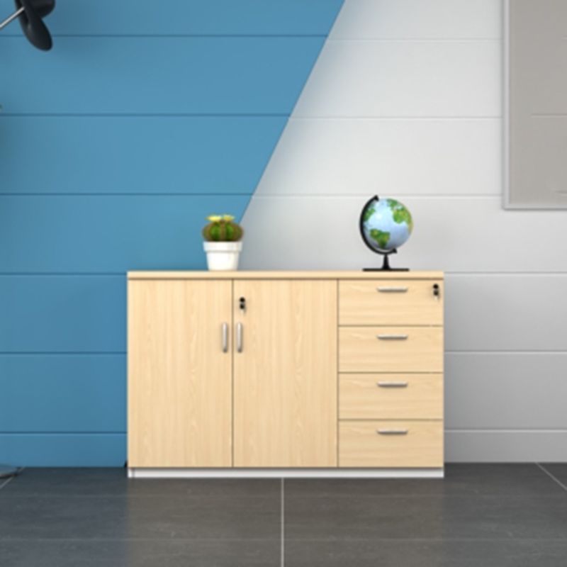 Wood Filing Cabinet Contemporary Cabinet with Storage for Home or Office