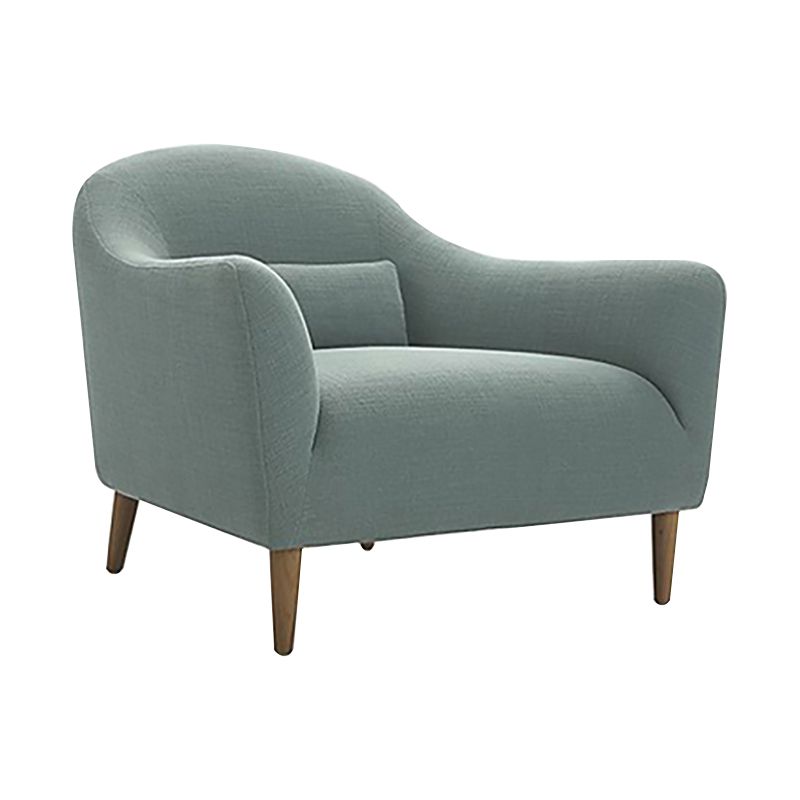 4 Wooden Legs Curved Sofa Blue/Grey/Beige Sofa for Bonus Room