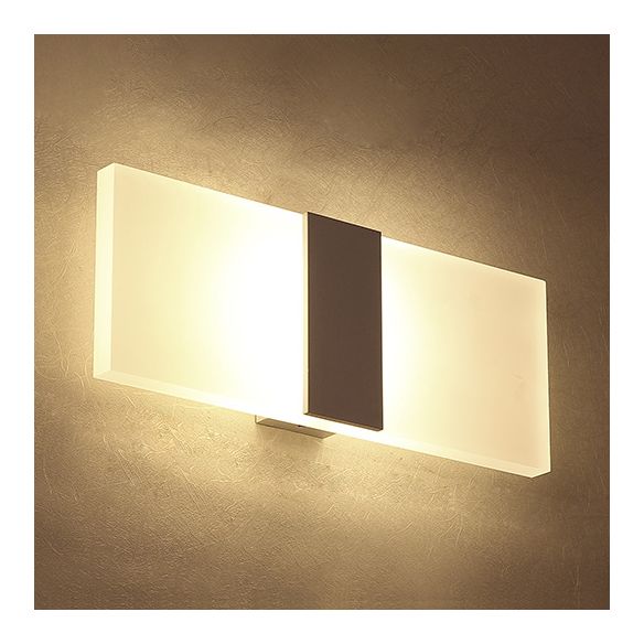 Splique de pared ovalado/rectangular/convexo moderno 8 "/10.5" de ancho de pared acrílica de ancho de ancho en luz cálida/blanca/natural