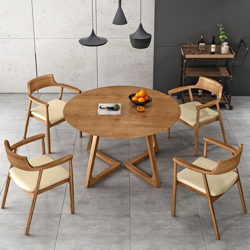 Modern 1/2/3/4/5 Pieces Dining Set Solid Wood Round Dining Furniture Set /Separate Items
