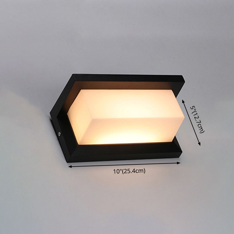 Éclairage mural de nuance géométrique moderne Métal de style simple 1 Lumière Lumière Lumière en noir