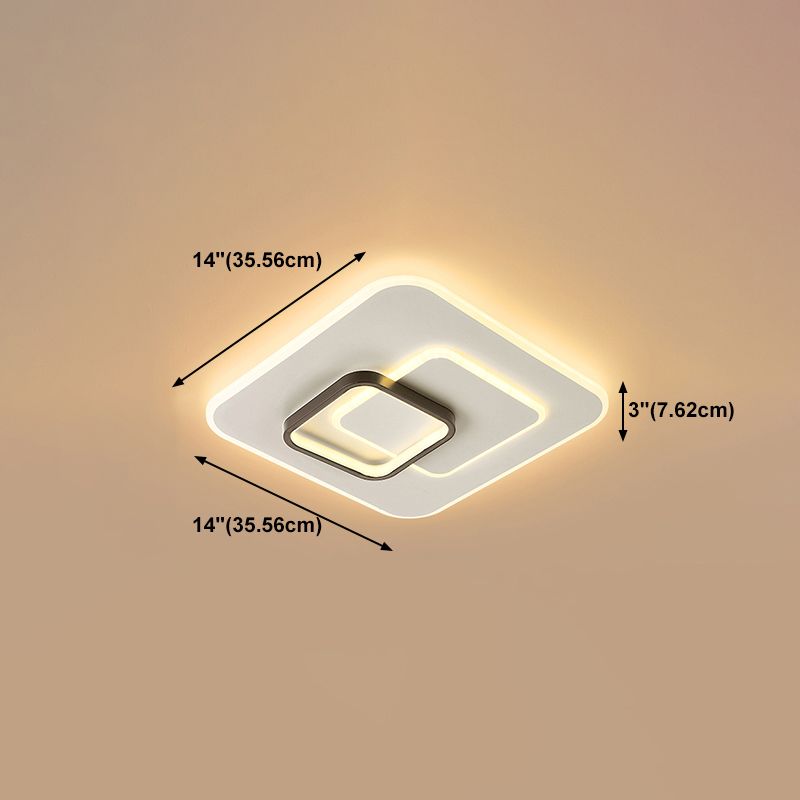 Luminaire de plafond encastré contemporain, plafonniers LED pour chambre à coucher
