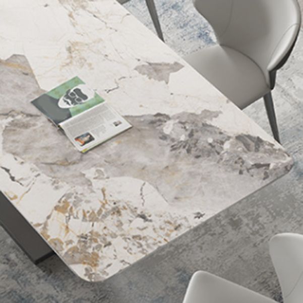 Designer Style Sintered Stone Top Dining Set Rectangle 1/2/3/4/5/7 Pieces Dining Table Set