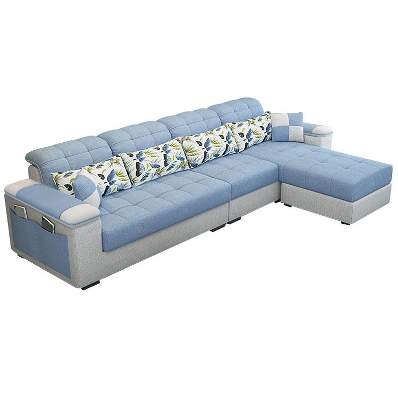 Pillow Top Arm Sofa with Storage and Ottoman Included for Living Room