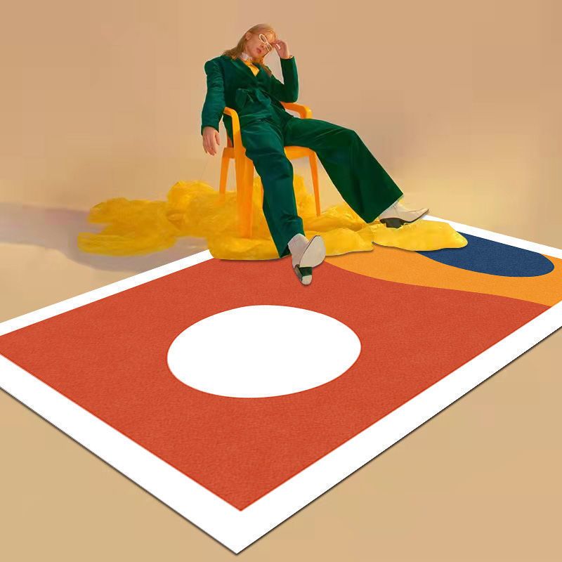 Contemporary Area Rug Modern Zebra Print Rug Polyester Washable Area Rug for Living Room