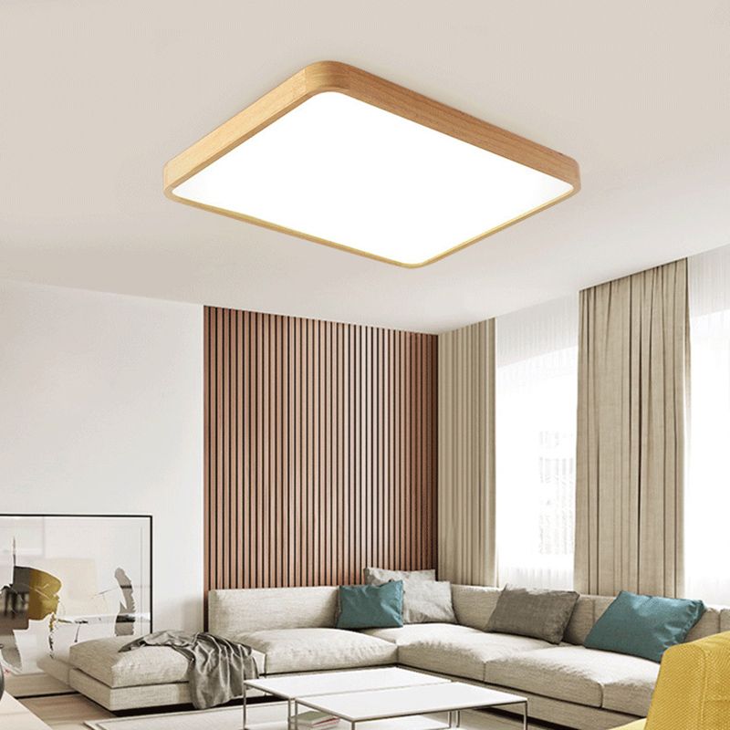 Plafonnier LED encastré de style moderne et minimaliste avec abat-jour en acrylique