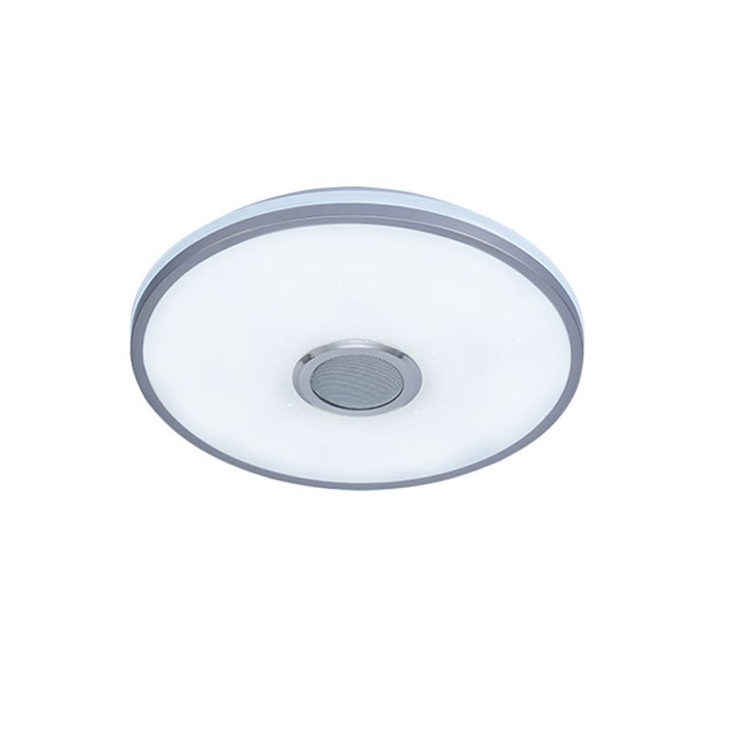 Plafonnier intelligent de forme ronde, moderne, en fer, 1 lumière, encastré, pour étude
