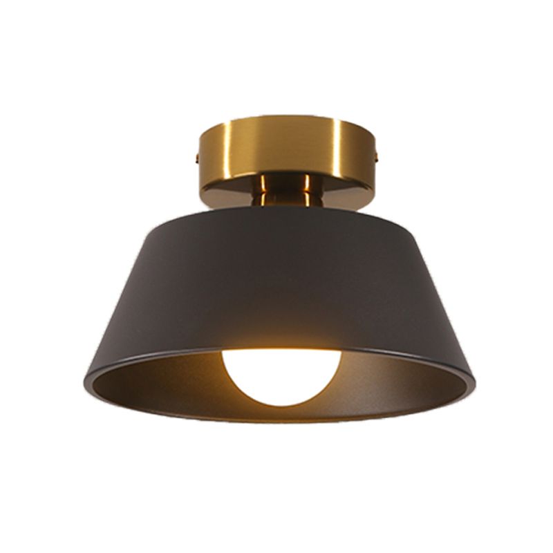 Iron 1 - Light Flush Mount Ceiling Lights Geometric Ceiling Flush in Black / White