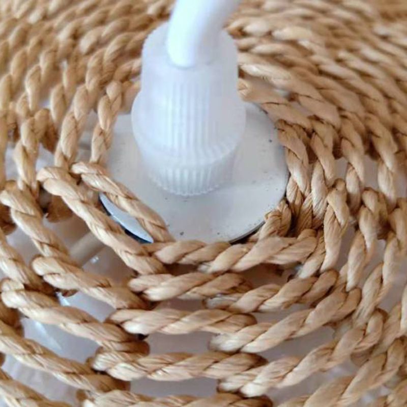 Japanisches Seil Anhänger Licht 1 Licht Global Hanging Deckenleuchte für Esszimmer