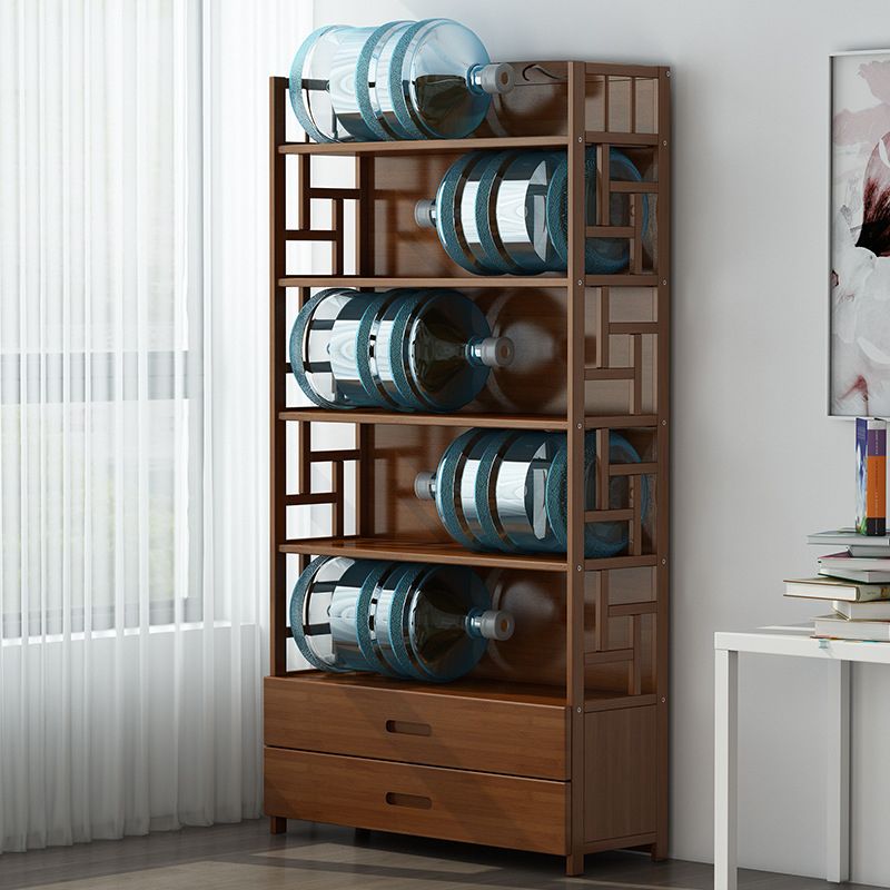 Closed Back Standard Bookshelf Engineered Wood Bookcase with Rectangular Shelves