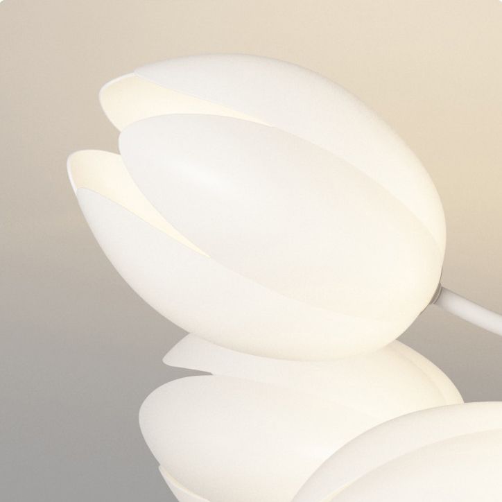 Contemporary Semi Flush Light White Ceiling Lamp for Living Room