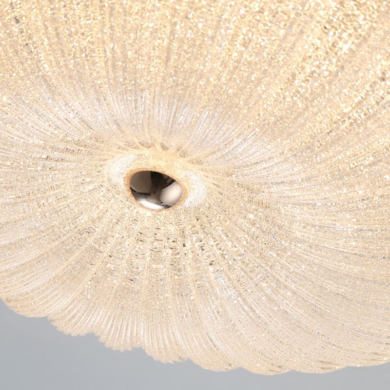 Modern Style Ceiling Mount Light Round LED with Glass Shade for Bedroom