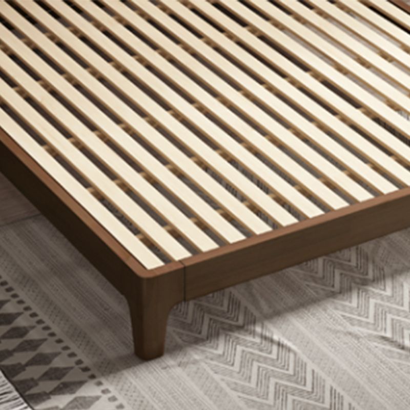 Traditional Wooden Standard Bed with Rectangular Headboard Bed