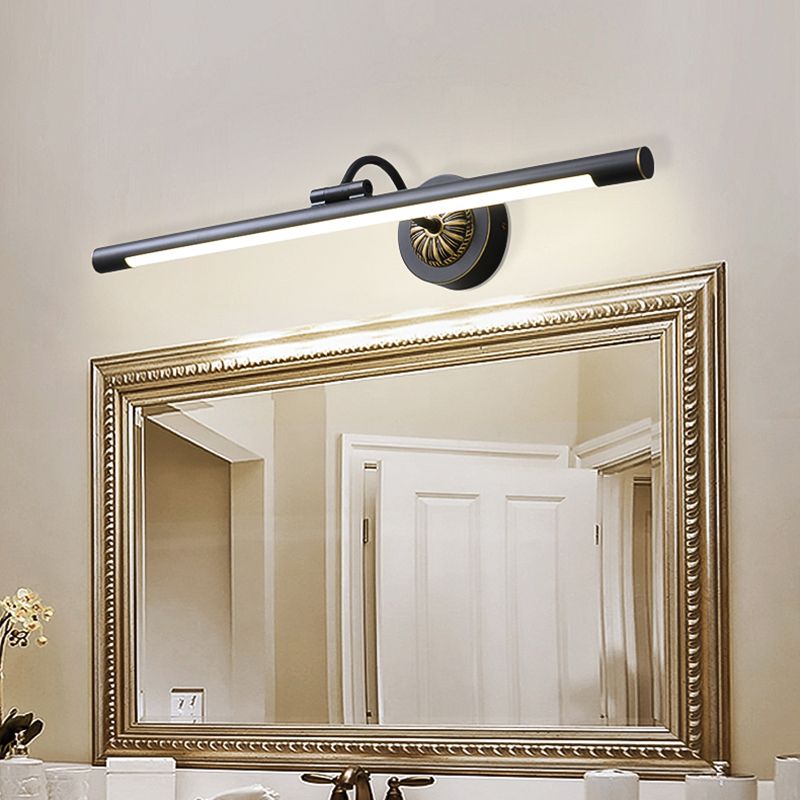 Linear Metal Wall Sconce Modern Style 1-Light Mirror Wall Mount Light