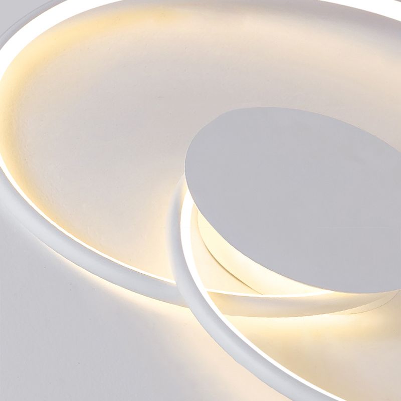 Modern Artistic LED Ceiling Light Aluminium Linear Flush Mount with Silicone Shade