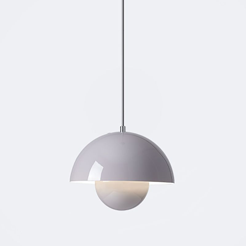 Lámpara colgante de 1 luce de estilo colgante de estilo macarrón con aluminio para dormitorio