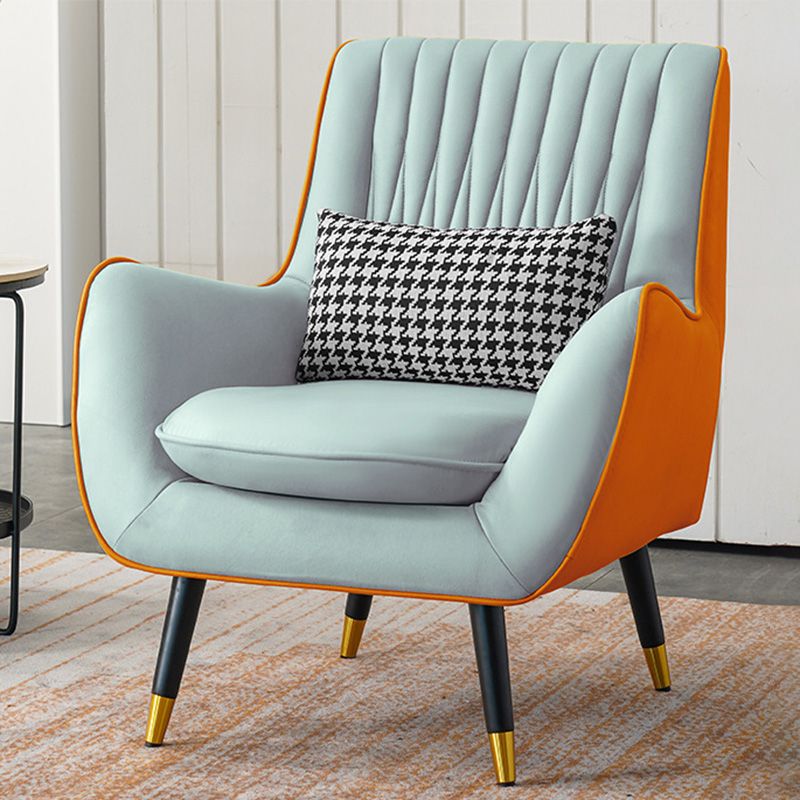 Faux Leather 31.5"W x 27.5"D x 35.4"H Armchair with Basic Four Legs for Bedroom