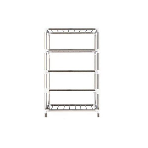 Steel Frame Non-Hanging Armoire Modern Style Wardrobe with 5 Shelves