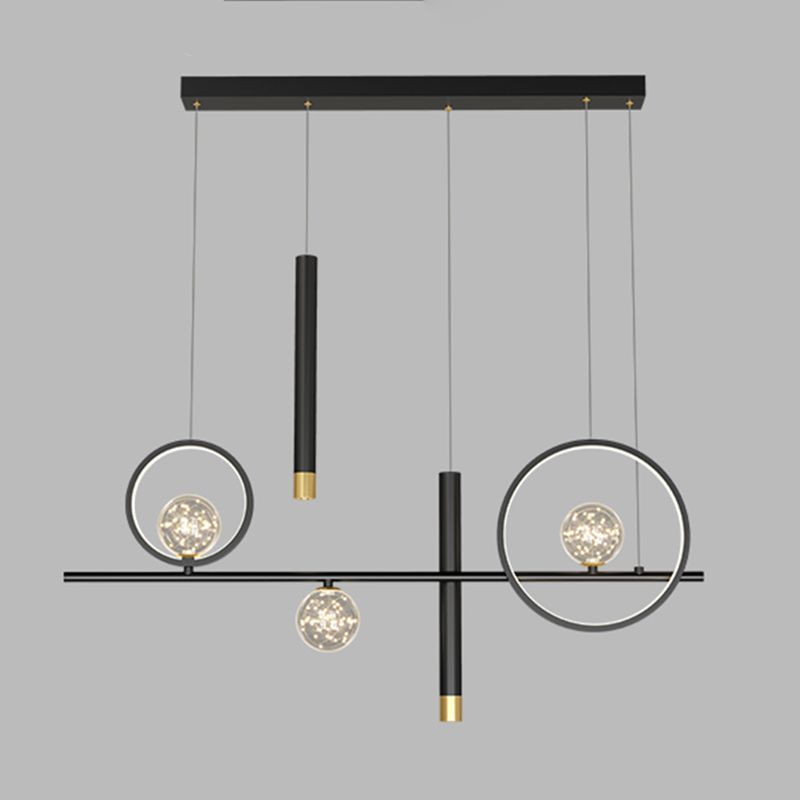 Modern Linear Island Chandelier Lights Metal Pendant Lighting Fixtures