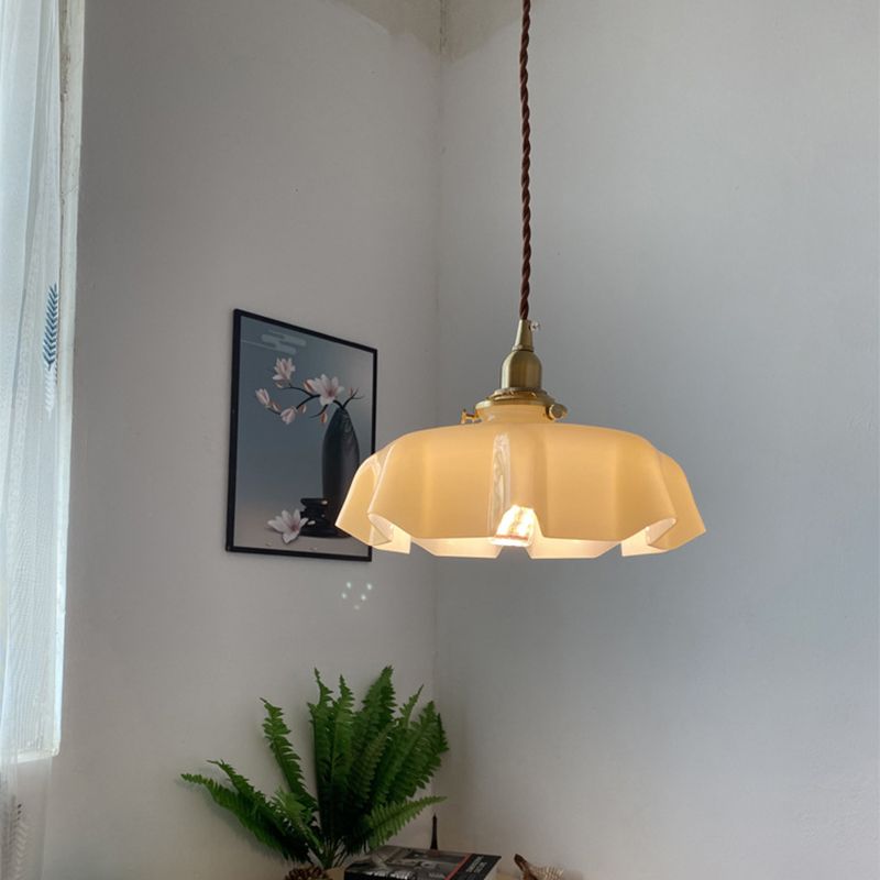 1 Light Flower Adeping Adept Freeds Impones Vintage Glass Affermazione per il ristorante