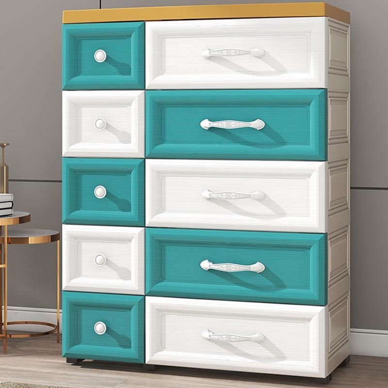 10-drawer Storage Cabinet Contemporary Plastic Wardrobe Armoire