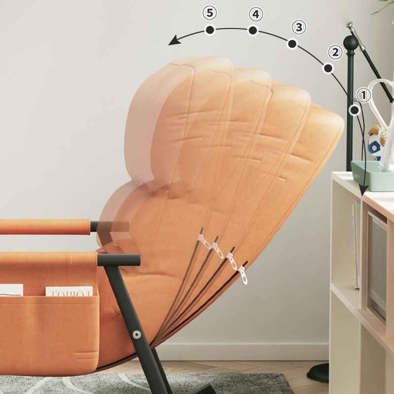 Faux Leather Upholstered Rocking Chair with Storage Rocker in Living Room