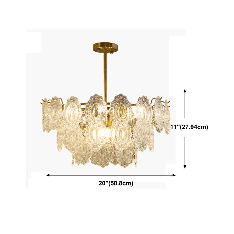 Contemporary Style Geometry Pendant Chandeliers Glass Pendant Lights in Gold
