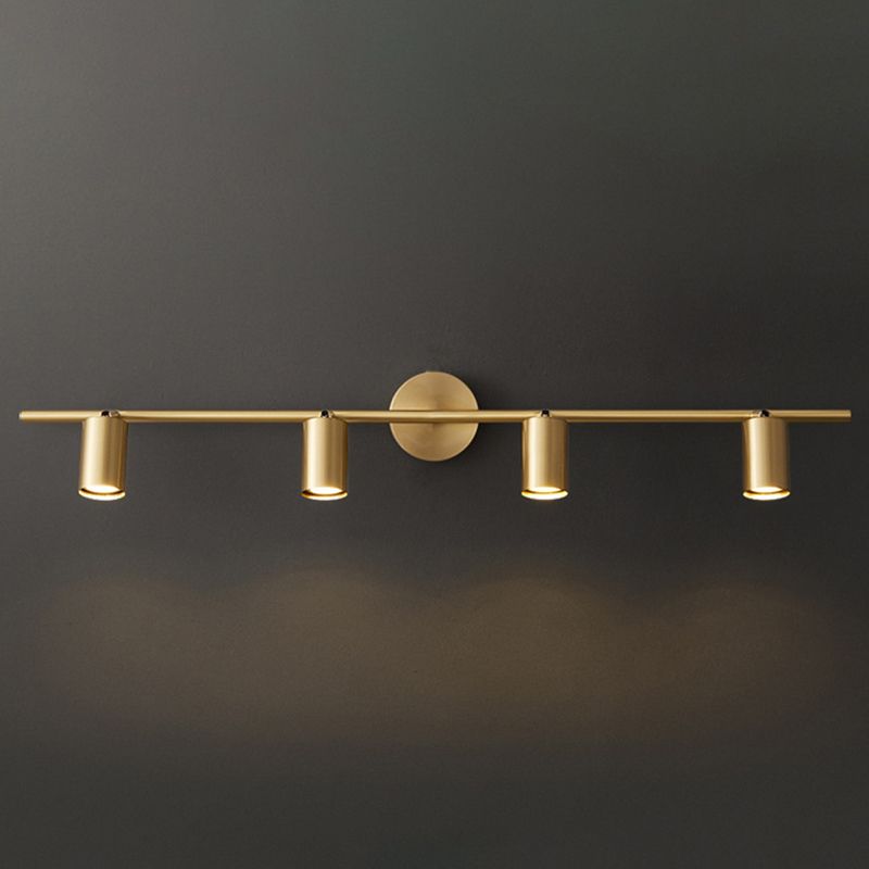 Metal Half Cylinder Wall Sconce Modern Style Multi-Lights Mirror Wall Lighting Fixture