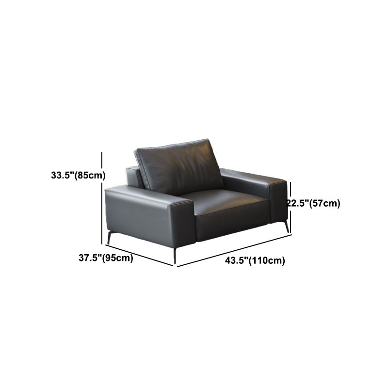 Dark Gray Removable Cushions Square Arm Sofa/Sectional for Living Room