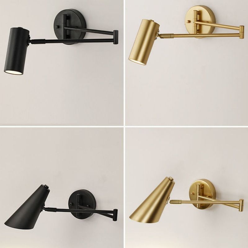 Modern Creative Metal Wall Lamp Geometric 1-Light Wall Light for Bedroom