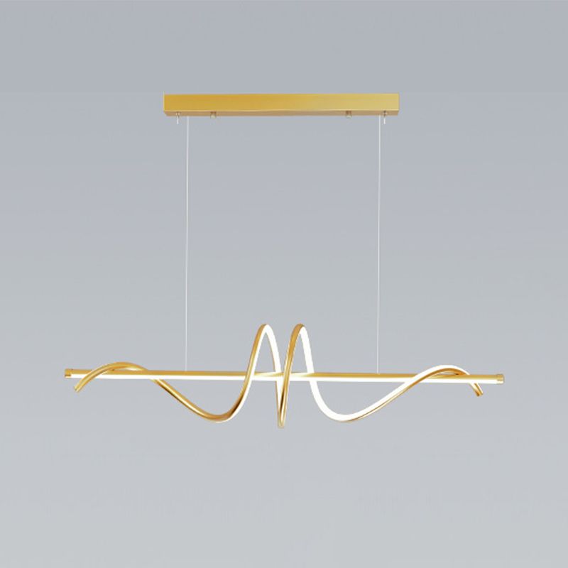 Modern Golden/Black Ceiling Light LED Kitchen Island Lighting for Bedroom