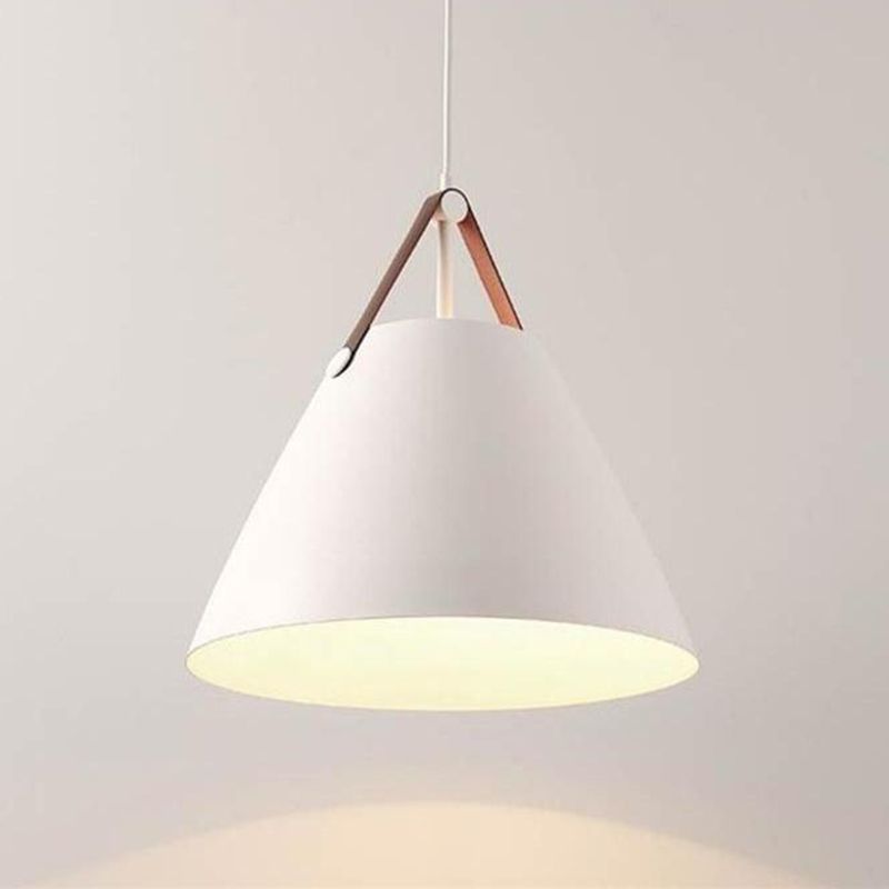 Modern Macaron Cone Shape Hanging Light Metal 1 Light Pendant Lamp for Kitchen