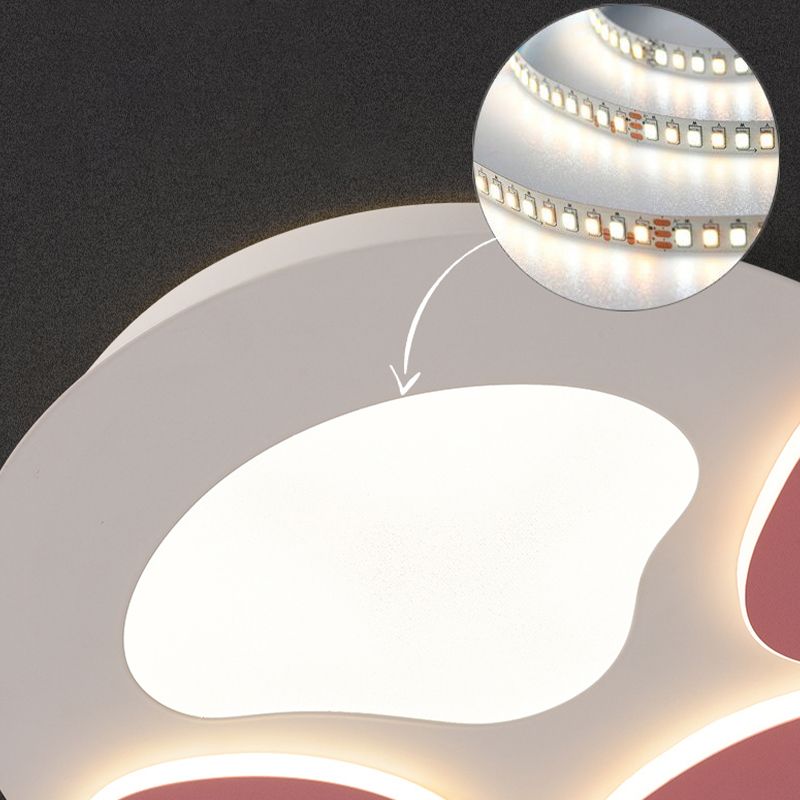 Metal Modern Flush Mount Circular Shape Ceiling Light with Acrylic Shade for Bedroom