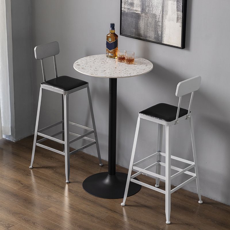 Modern Style Counter Stool Square Low Back Bar Stool for Indoor