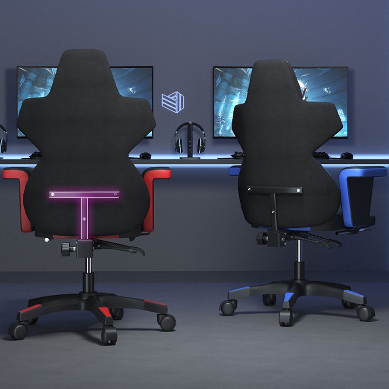 Modern Fixed Arm Desk Computer Chair High-Back Chair with Wheels