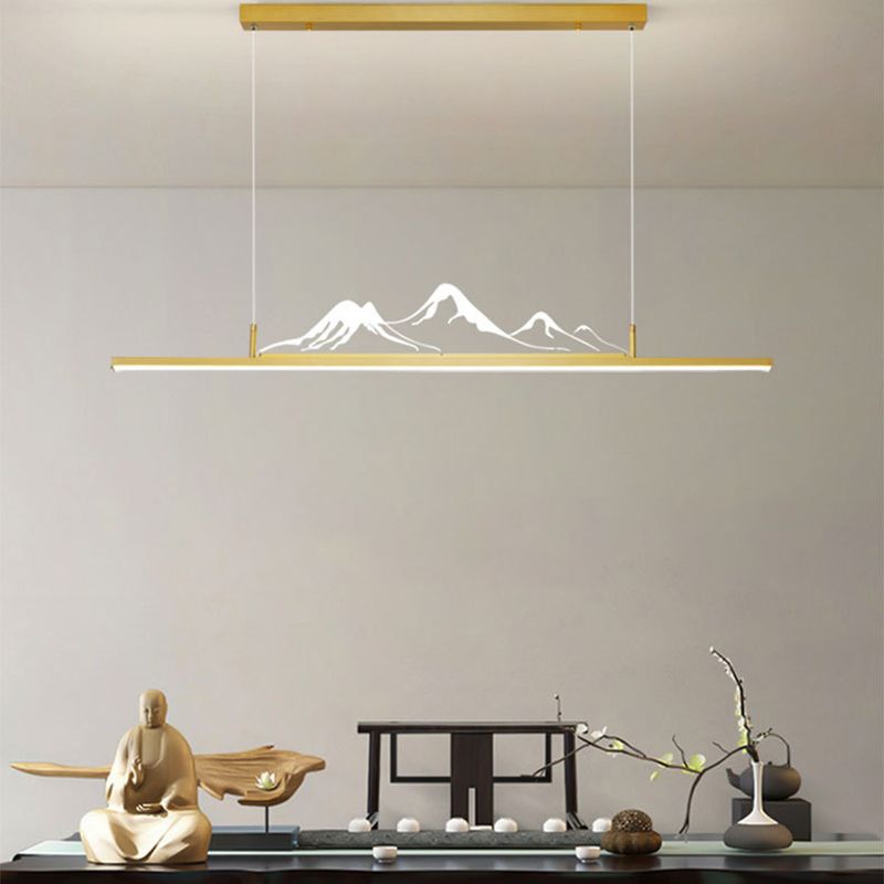 Accesorios de iluminación lineal modernos de aluminio Luz de la isla de la isla Luz