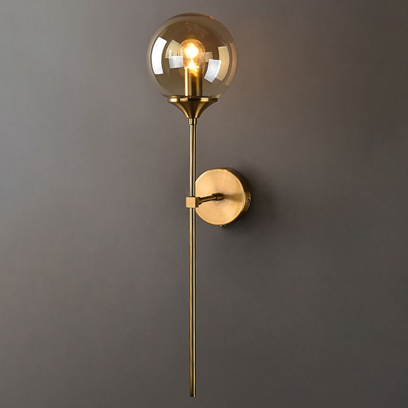 Modern Minimalist Style Wall Light 1 Light Glass Uplighting Wall Lamp for Living Room