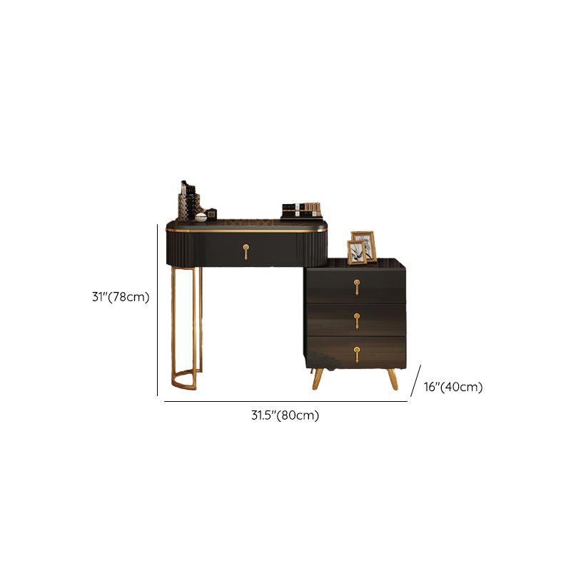 Removable Makeup Counter Lights Vanity Dressing Table with Drawer