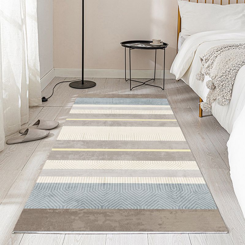 Grijs modern tapijtblending abstract streep binnen tapijt wasbaar tapijt voor woonkamer