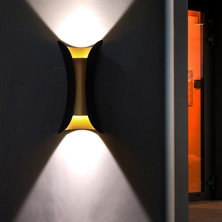 Moderner minimalistischer Stil nach oben und unten LED Wandleuchte Metal 2 Lichter Wandleuchten
