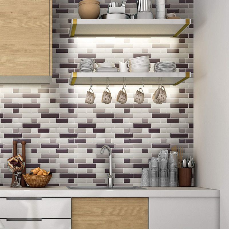 Peel and Stick Brickwork Wallpapers 11' x 9.4" Rustic Wall Decor for Kitchen, Grey