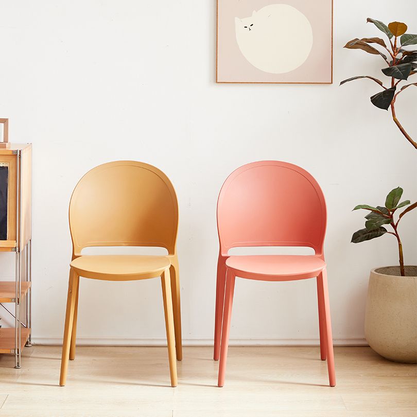 Contemporary Dining Room Dining Chair Plastic Stacking Side Chair